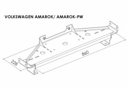 Winch mounting kit VW Amarok 2009- 