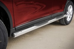 Stainless steel side bars with plastic steps Nissan X-Trail 2014 - 