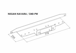 Winch mounting kit Nissan Navara 2005-2015 