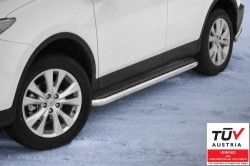 Stainless steel side steps with checker plate. TOYOTA RAV4 2013 - 