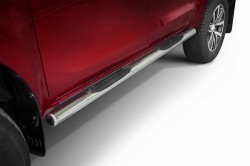 Stainless steel side bars with plastic steps TOYOTA HILUX 2016 - 